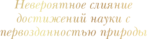 Невероятное слияние достижений науки с первозданностью природы